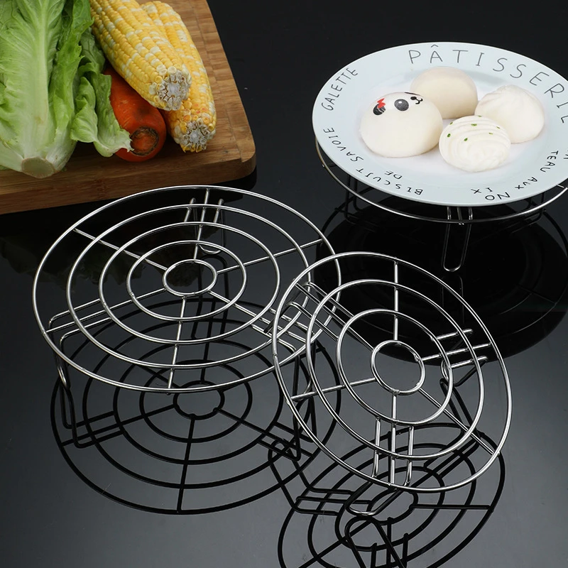 Stainless Steel Air Fryer Steamer Rack Eggs Dumplings Grill Stand Non