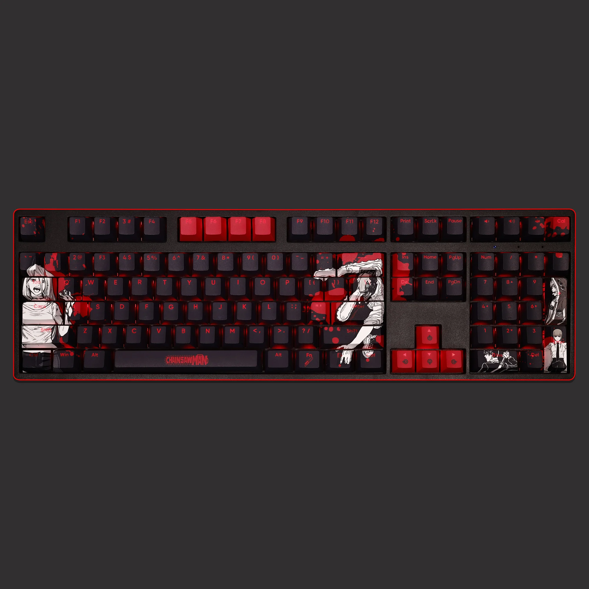 Chainsaw Man Power Tema Pbt Keycaps Jogos de Anime Beauty Girl Key Caps Altura Cereja Teclados Mecânicos Faça Você Mesmo 108 Teclas por Conjunto - Imagem 3