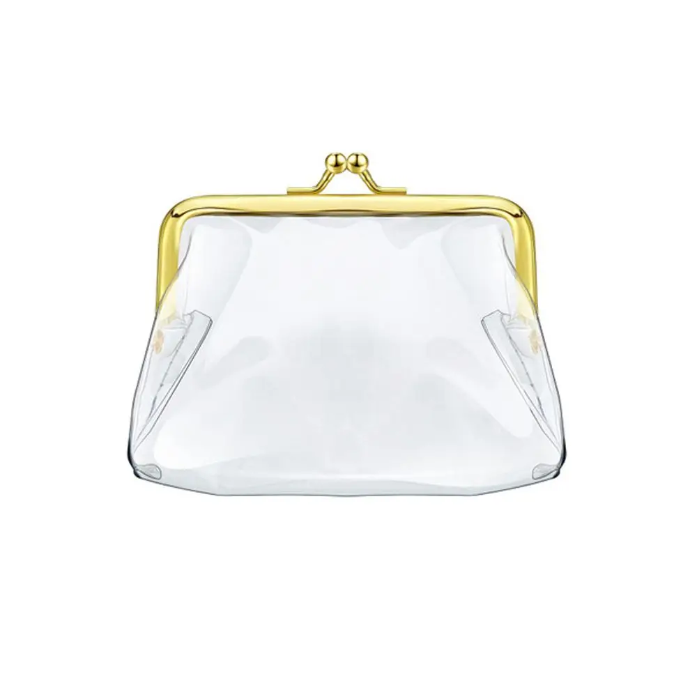 Mini Money Bags Bus Card Iron Mouth Clip Credit ID Card Small Wallet Holder Transparent Coin Purse Change Purse