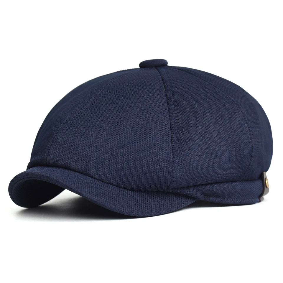 BOTVELA Cappello da uomo in cotone con cappuccio piatto Gatsby, berretto, edera cabbie Newsboy