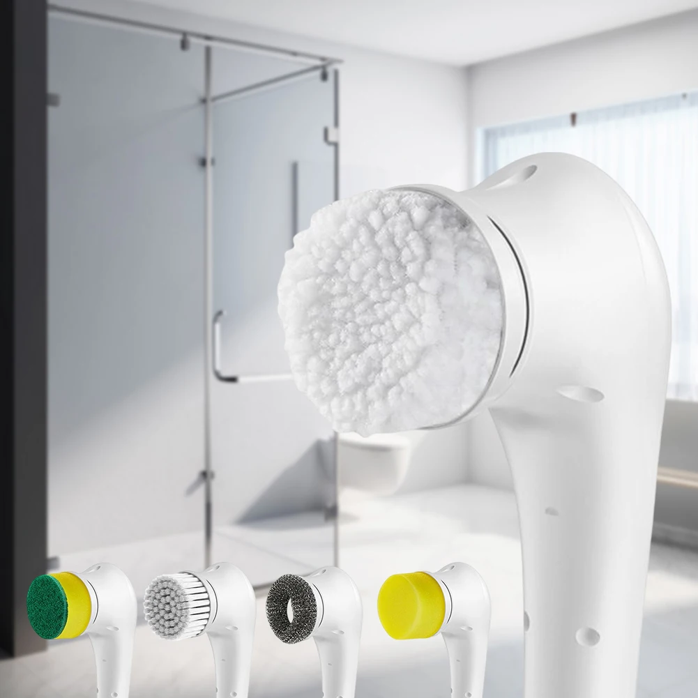 5pcs Cleaning Brush Heads Practical Bathroom Kitchen Electric Clean Brush Heads Convenient Accessories Home Washing Tools