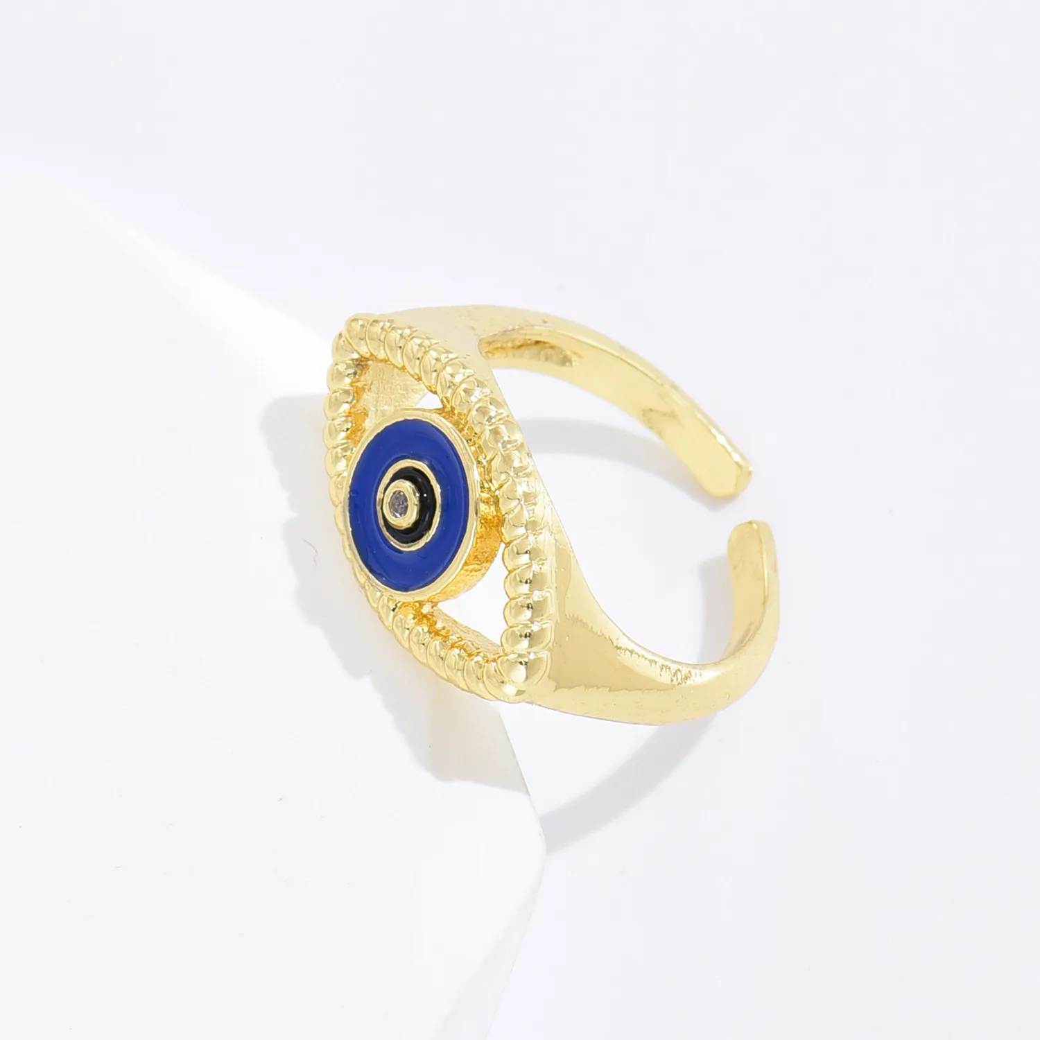 2021 INS Color Rainbow Fashion Rings For Women Finger Jewelry Clear CZ Colorful Neon Enamel Open Adjusted Dome Ring