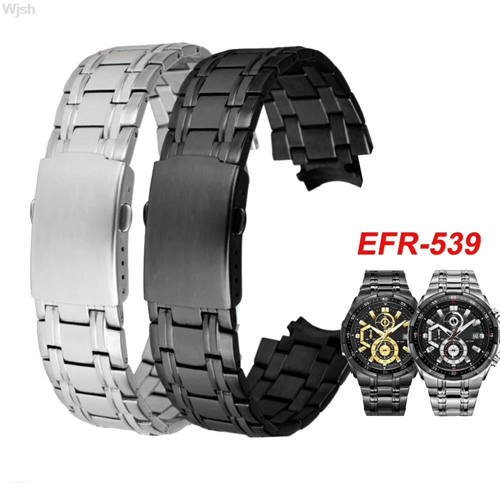 Correa de reloj de acero inoxidable para Casio EDIFICE, accesorios de  pulsera de repuesto de Metal mate, EFR 539, 5345|Correas de reloj| -  AliExpress