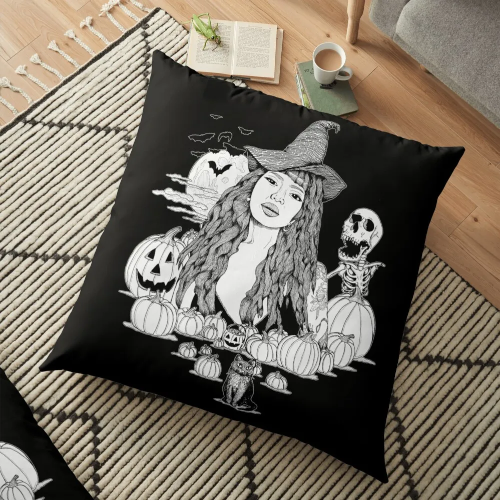 

A Pretty Little Witch Floor Pillow Throw Pillows