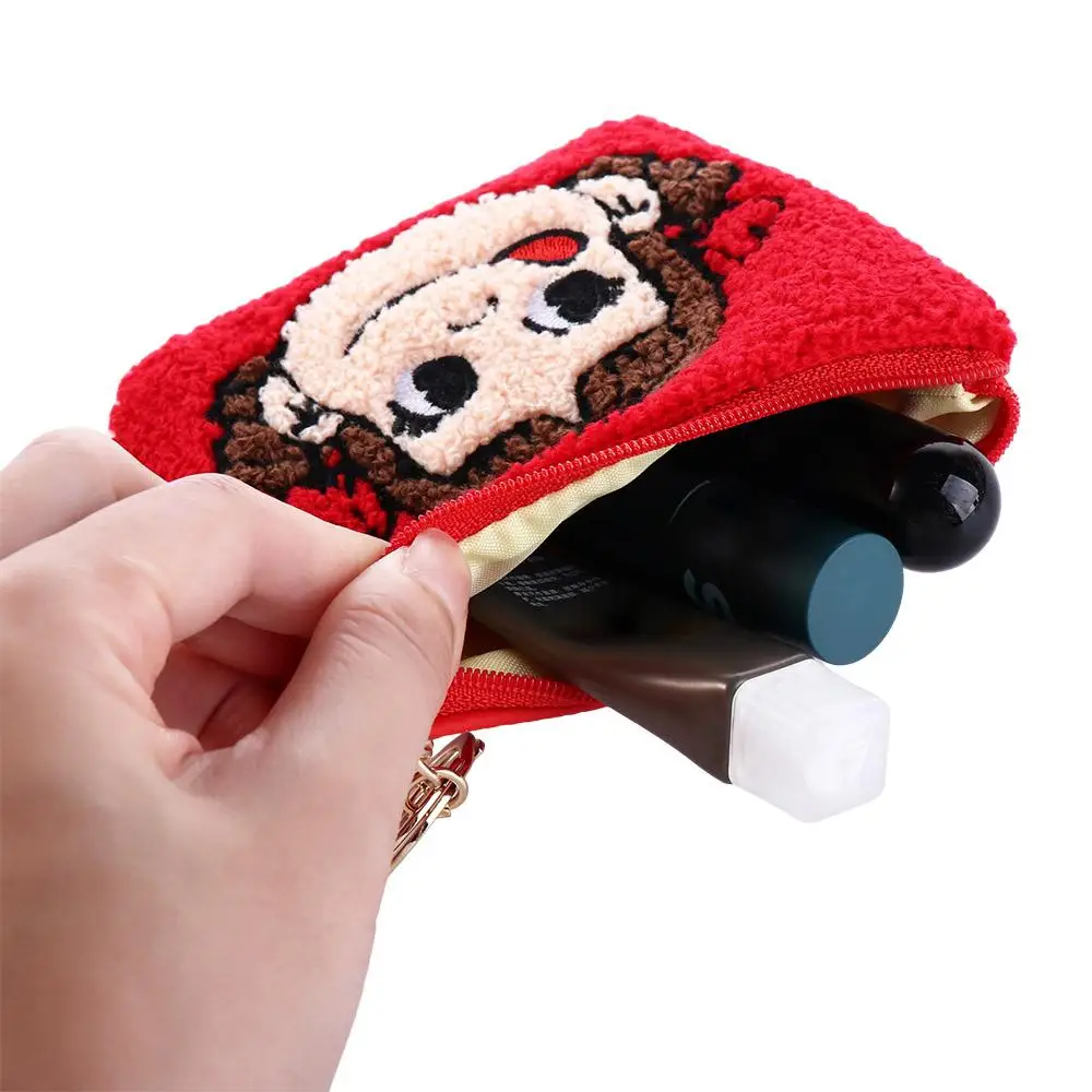 Kawaii Milk Sister Plush Coin Purse Storage Card Bag Student School Pendant Key Chain