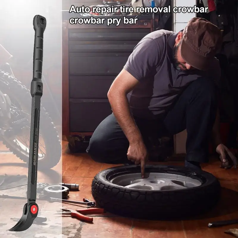 Auto Repair Crow Bar Forged Steel Pry Bar Nail For Easier Demolition Car Tire Repair Tool Nail Puller End For Car