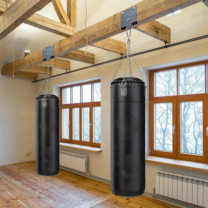 360° Swivel Heavy Duty Punching Bag Bracket Wall Mounted Training Sandbag Hooks Ceiling Mount Beam Wood Hook Fitness Accessories