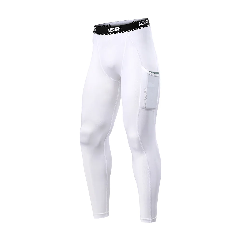 ARSUXEO Men's Compression Tights Summer Pants Motorcycle Skiing Warm Bicycle Bike Running Sports Base Layer K5