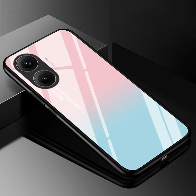 Premium Tempered Glass Hard Back Bumper Case Cover