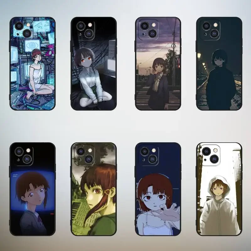 S-Serial Experizes Custodia Per Telefono L-Lain Per Iphone,11,12,Mini,13,14,15,Pro,Xs,Max,X,Xr,6,7,8,Plus Black Shell