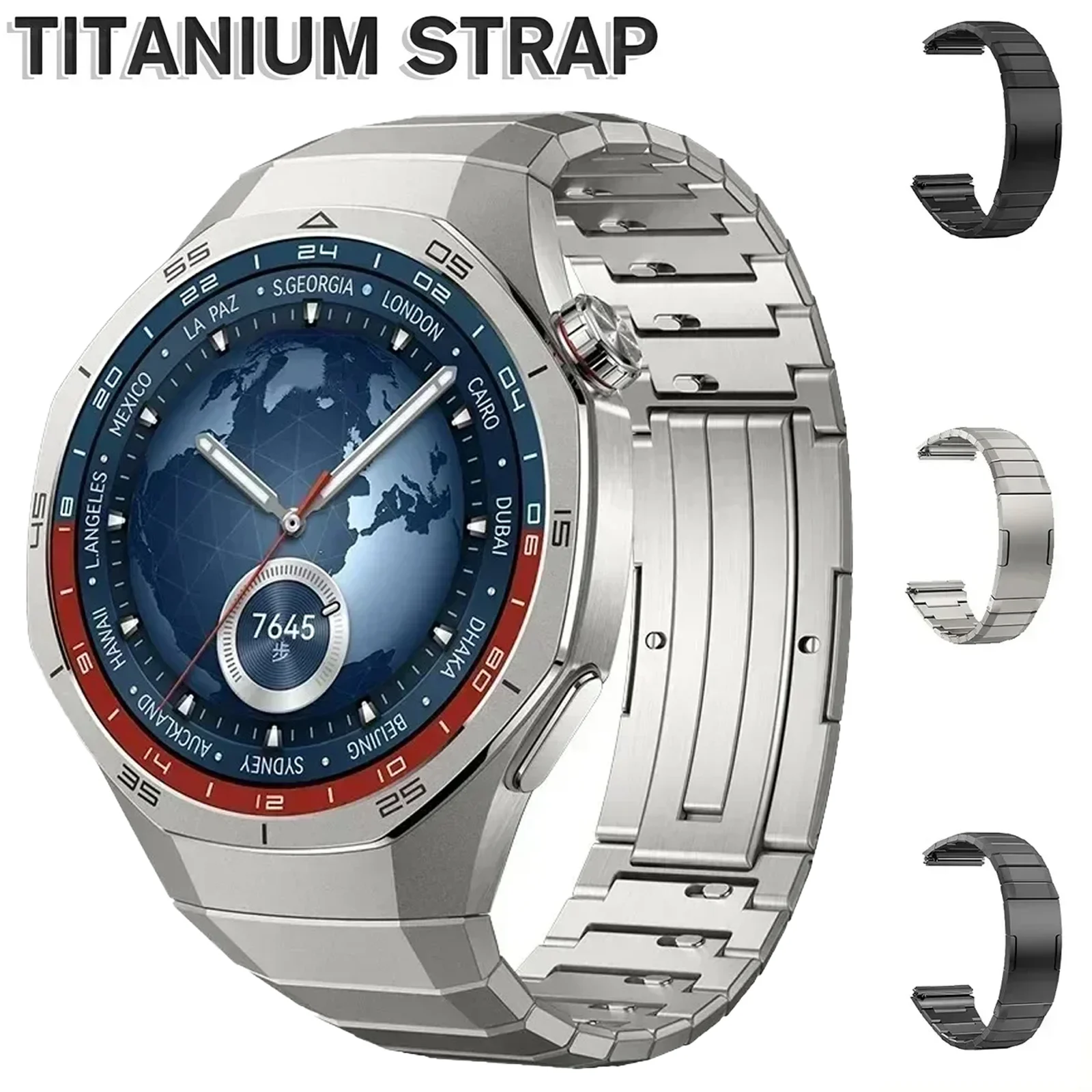 Luxury Titanium Metal Bracelet for Huawei Watch GT 5 Pro