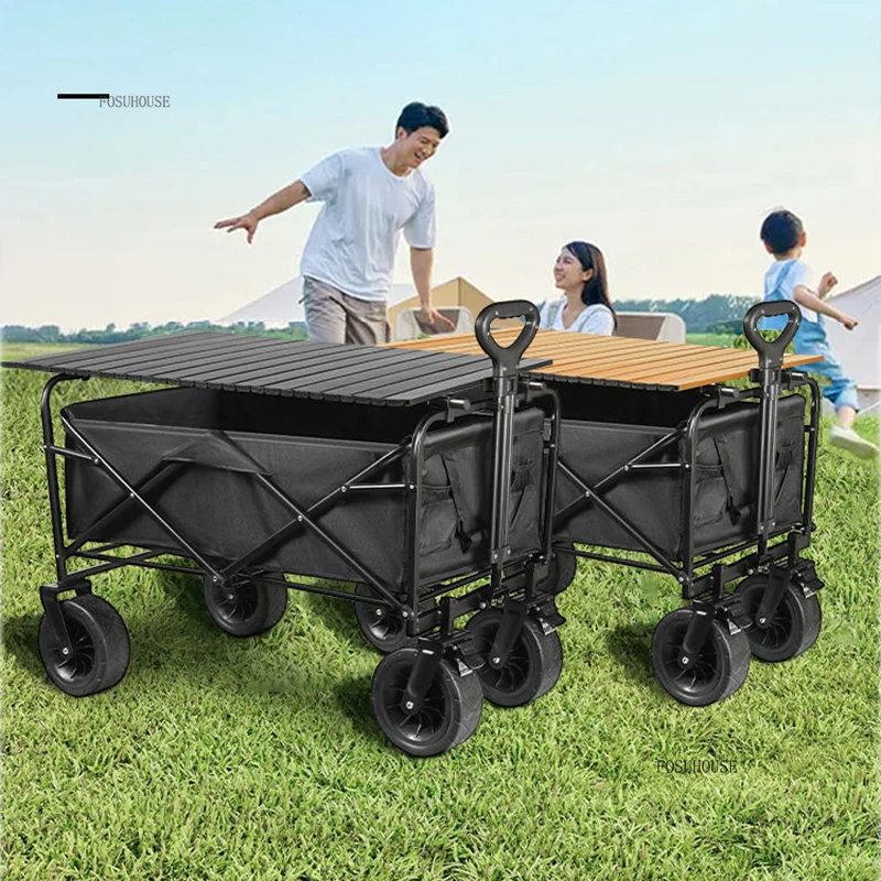 Creative Garden Carts Portable Foldable Cart with Wheels Outdoor Camping Cart Garden Supplies Home Shopping Carts Beach P