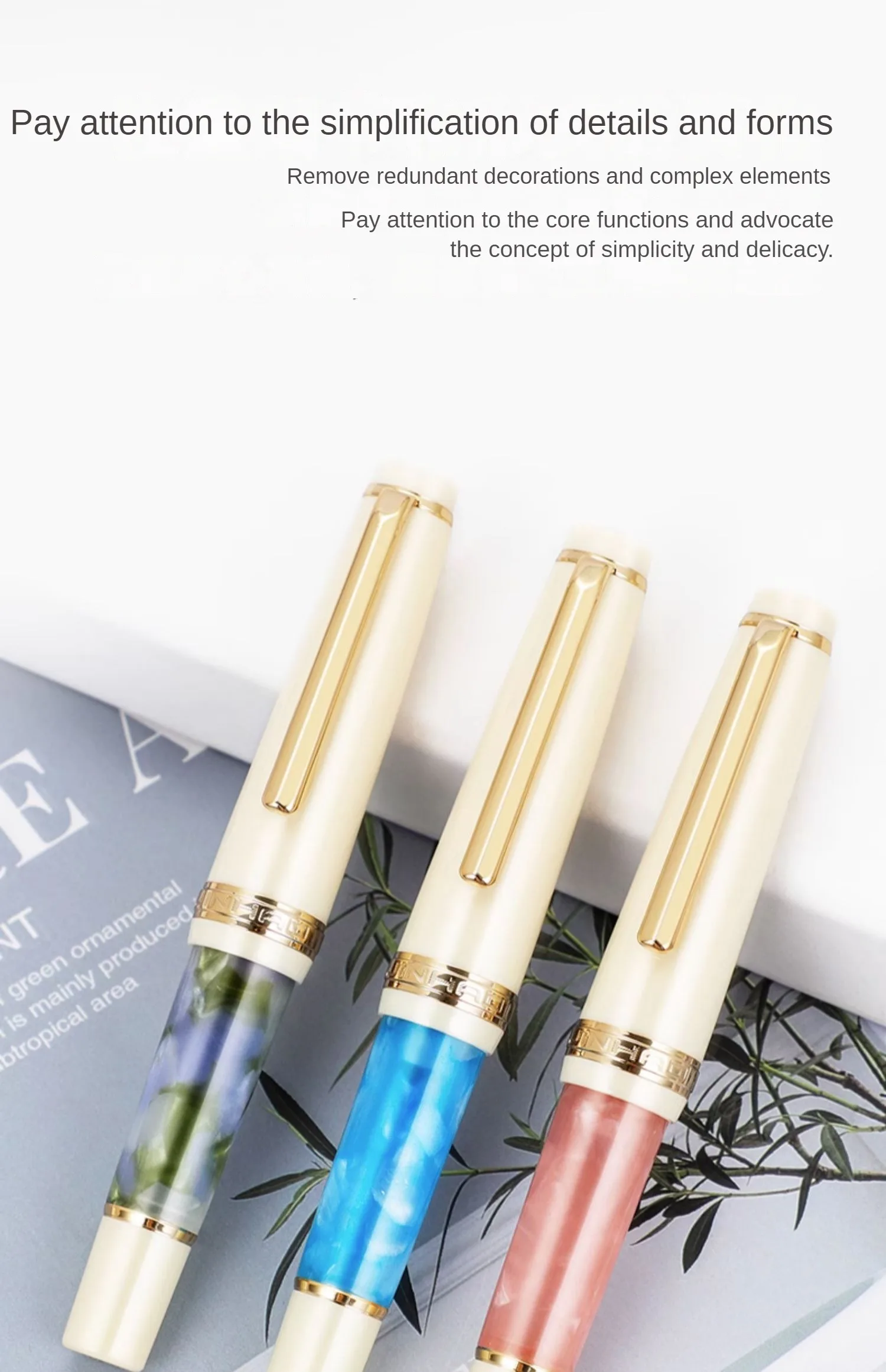 Jinhao 82 Mini Acrylic Fountain Pen - Cute Portable Calligraphy Pen for Office and School Supplies