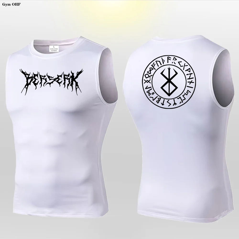 Anime Berserk Guts Graphic Compression Gym Vest - Quick Dry Muscle Tank Top