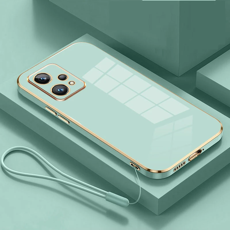 Luxury Square Plating Shockproof Back Cover Phone Case