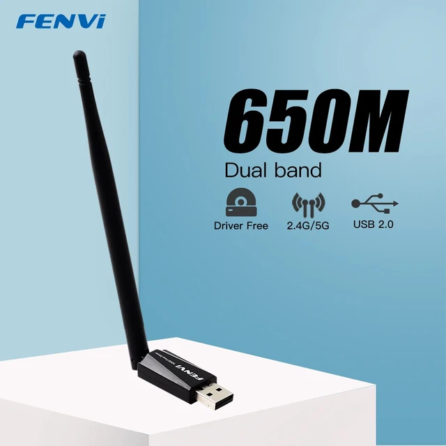 650Mbps USB WiFi Adaptador Dual Band 2.4G 5Ghz 802.11AC Placa De.