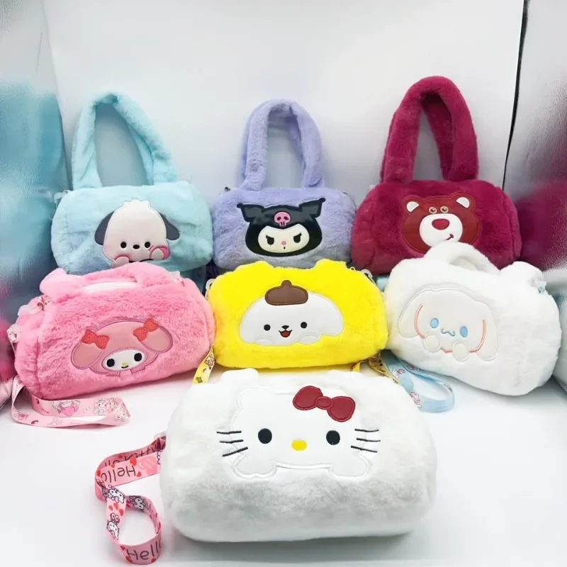

Sanrio плюши Аниме фигурки Kawaii Hello Kitty Cinnamoroll Kuromi My Melody подушка сумка Симпатичные игрушки детские подарки