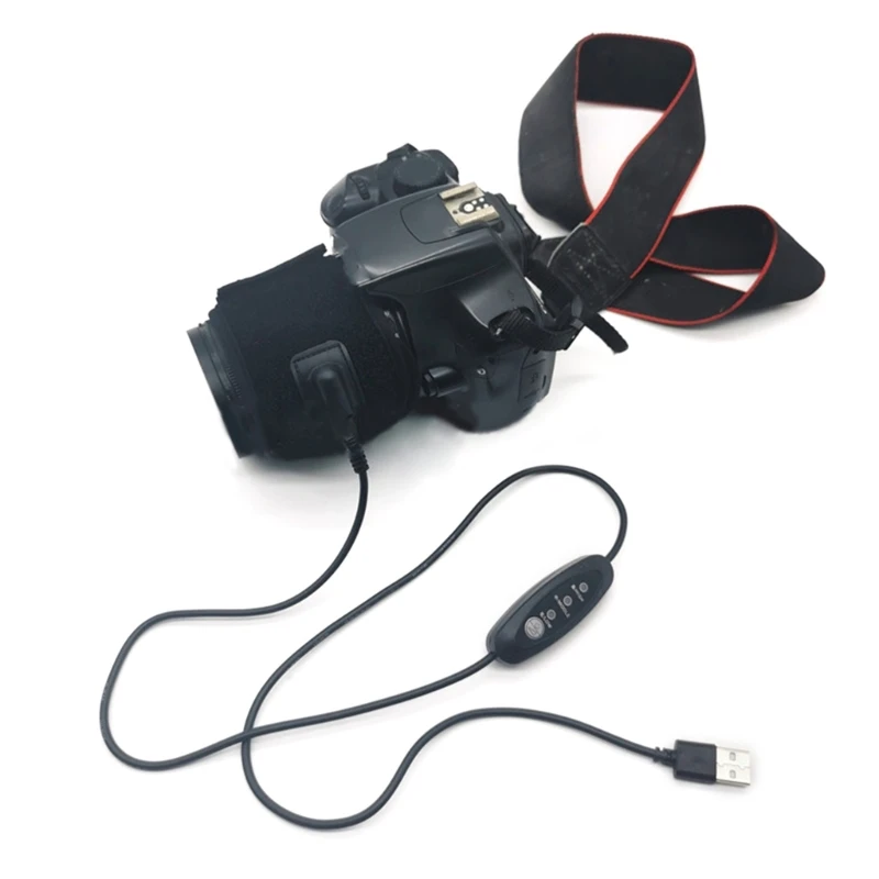 Camera lens warmer USB lens warmer lens defogging condensation prevention warmer fast warming for universal camera