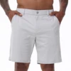 Men's Cargo Trendy Shorts Casual Elegant Golf Pants, Stretch Waist Work Dress Shorts with Concealed-Type Zipper Side Pockets 1
