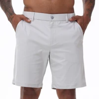 Men's Cargo Trendy Shorts Casual Elegant Golf Pants, Stretch Waist Work Dress Shorts with Concealed-Type Zipper Side Pockets 1