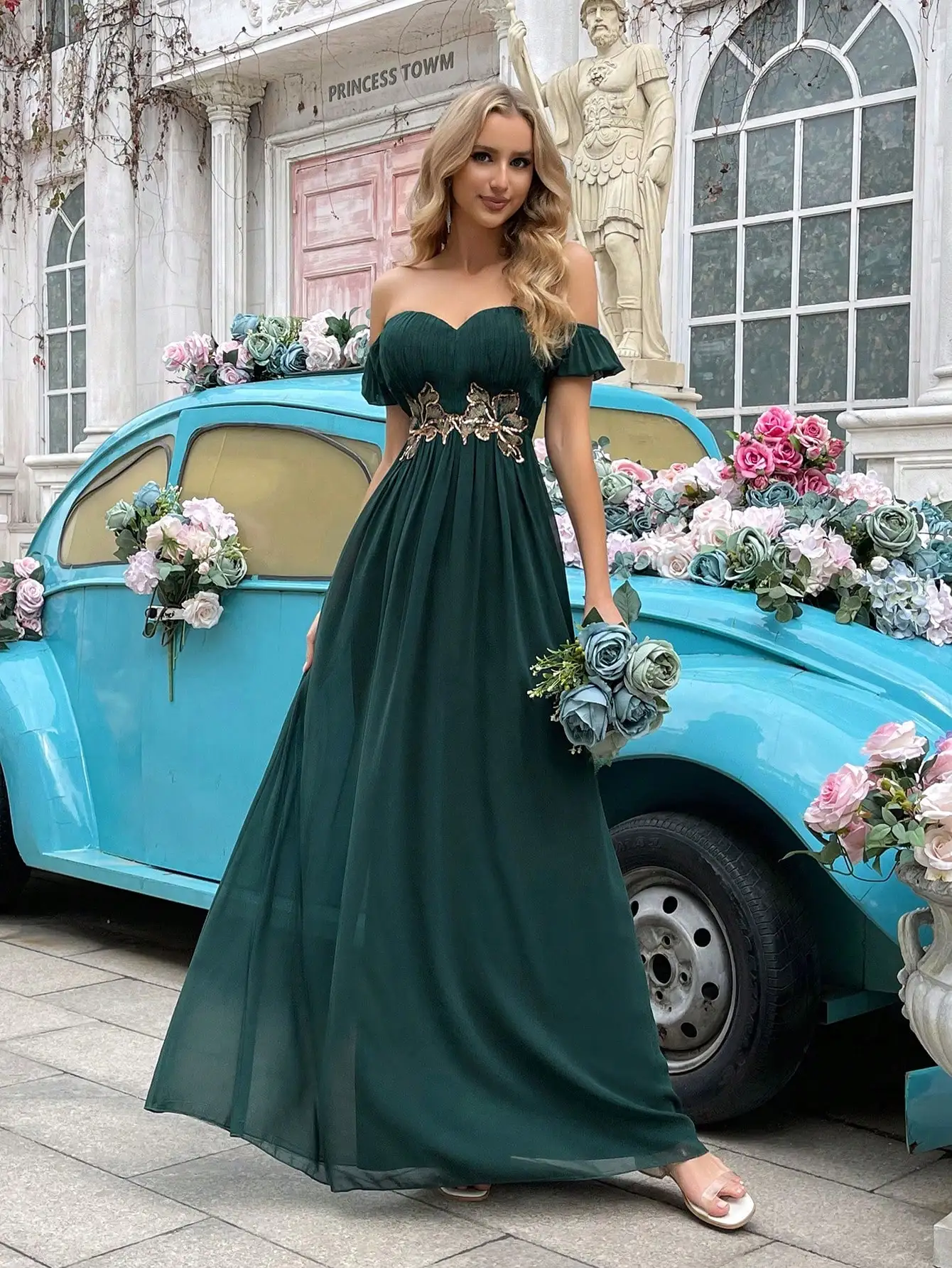 Elegant Chiffon Off Shoulder Formal Evening Dresses Long Luxury Women Bridesmaid Party Dress Cocktail Prom Gowns vestidos