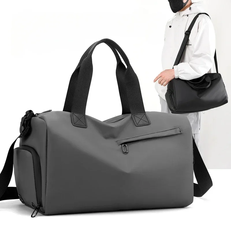 Zipper Large Capacity Oxford Travel Bags Solid Fitness Bags Thickened Fabric High Capacity Waterproof Luggage Sports