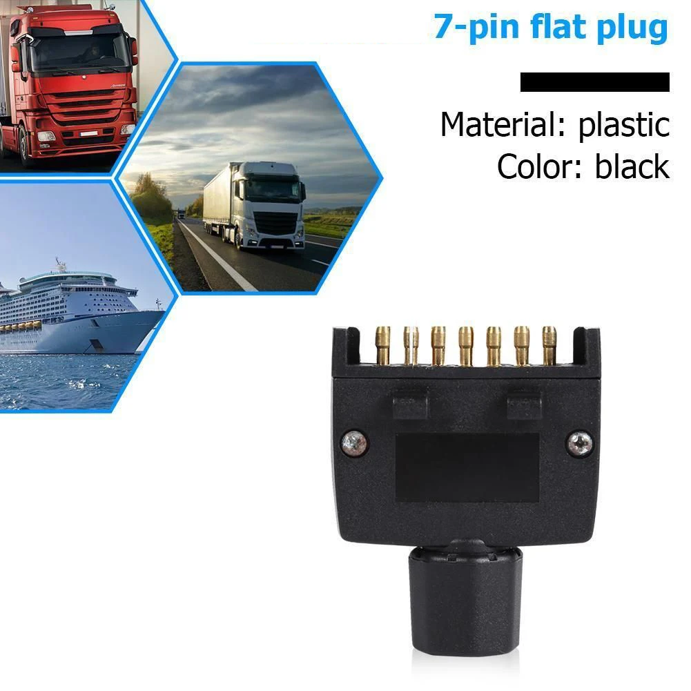 

For Trucks Boats Trailers 7 Pin Flat Plug Male Connector Brake Lights For Indicators Australian Standard Boat Quick Fit