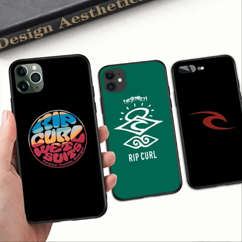 Surf Live Search R-Rip-Curl Custodia Per Telefono Per Iphone 14 13 12 11 Xs X 8 7 6 Plus Mini Pro Max Se 2022 Cover Nera Per Telefono