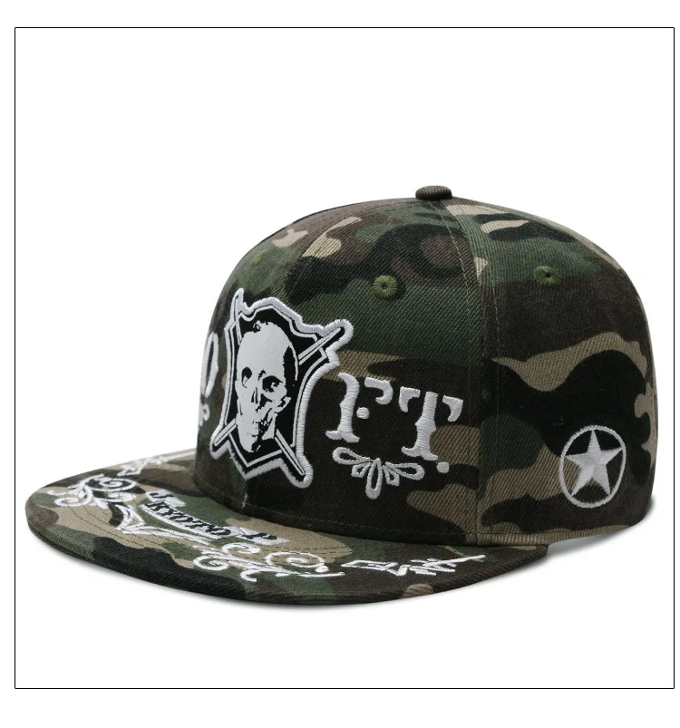 Hip Hop Punk Rock Snapback Cap – Flat Bill Skateboard Hat