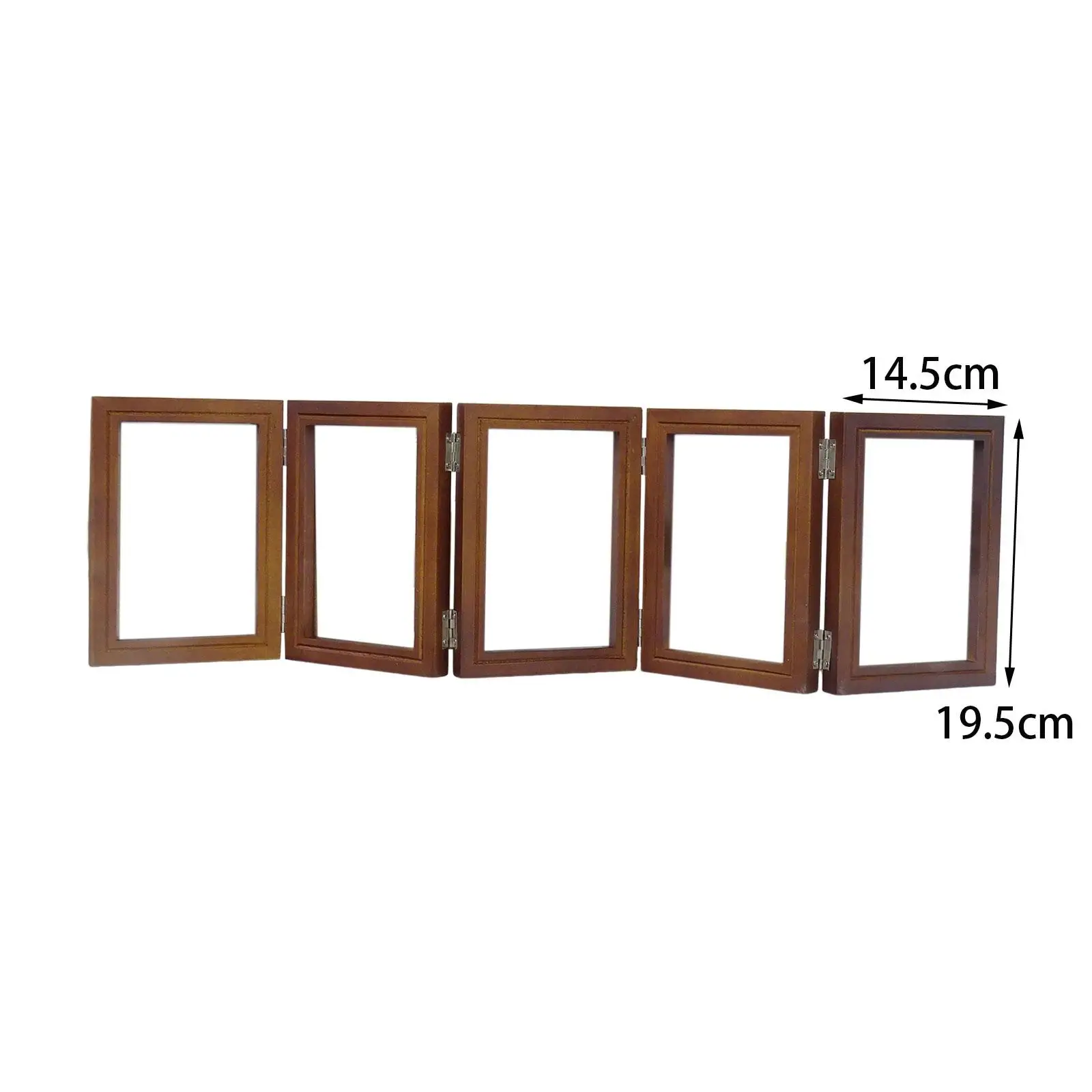 Hinged Picture Frame Desk Lightweight Fashion Wooden Durable Art Foldable Frame for Gift Thanksgiving Dining Room Restaurant