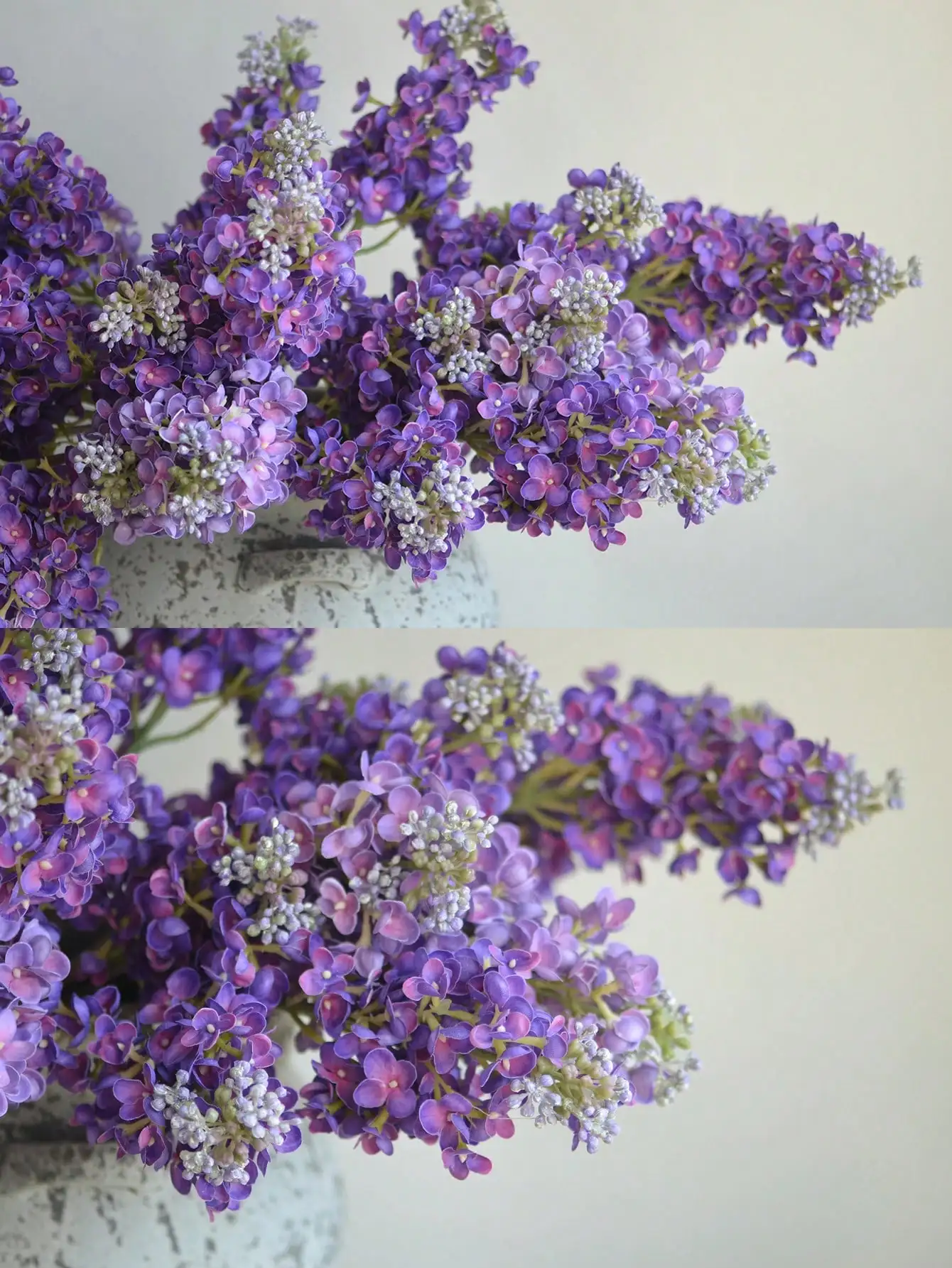 Künstliche Lila Blume 24,8" Real Touch Faux Lila Lila Zweig Frühling Sommer Blumen Tischdekoration Hochzeitsdekorationen – Detail 14