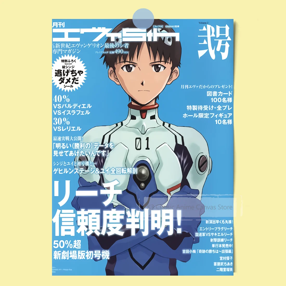 EVA New Century Evangelion Anime Poster – Premium Home Decoration Wall Art Featuring Iconic Characters