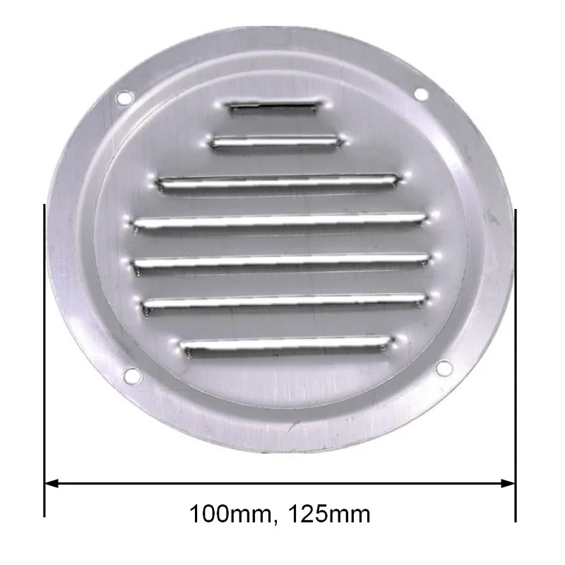 1PCS Round Louvered Vent Cover 316 Stainless Steel 4 inch 5 inch Mirror Polish Air Vent Cover For Marine Boat Hardware