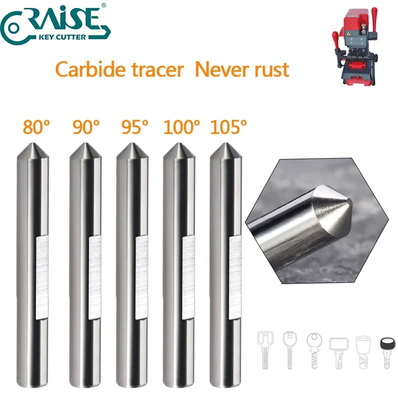 RAISE Carbide Tracer Point 80° 90 ° 95° 100 ° 105 ° For Key Machine to ...