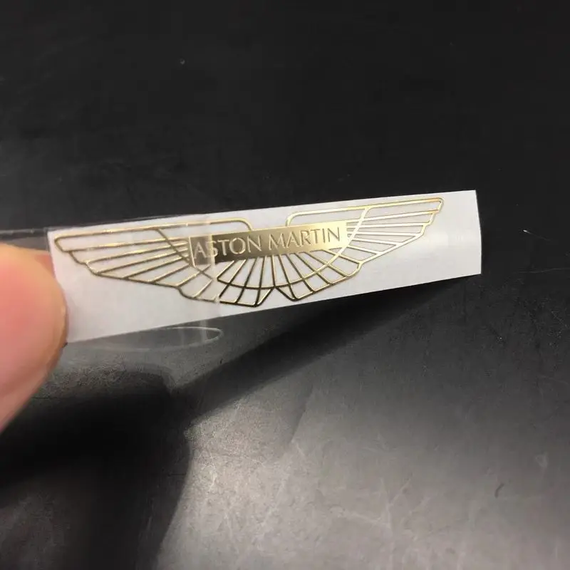 Aston Martin Metalen Interieur Embleem Sticker - Zilveren uitvoering op het stuurwiel