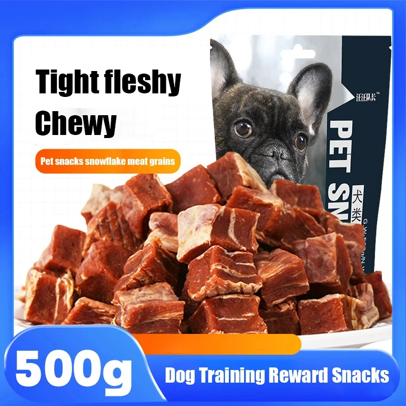 

Pet snacks dog snacks beef grains 430g snowflake beef grains chicken grains meat cube training dog snacks