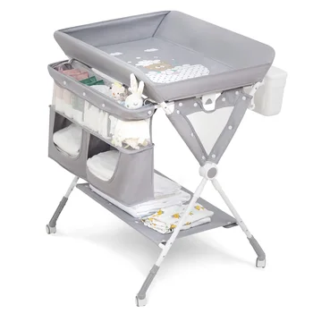 Baby Birth Folding Nursing Table Portable Baby Changing Table Foldable Diaper Changing Station Adjustable Height 1