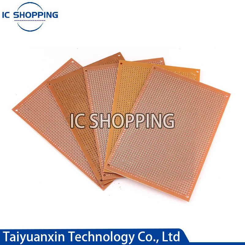 

5pcs 10x15 10*15cm Single Side Prototype PCB Universal Board Experimental Bakelite Copper Plate Circuirt Board yellow