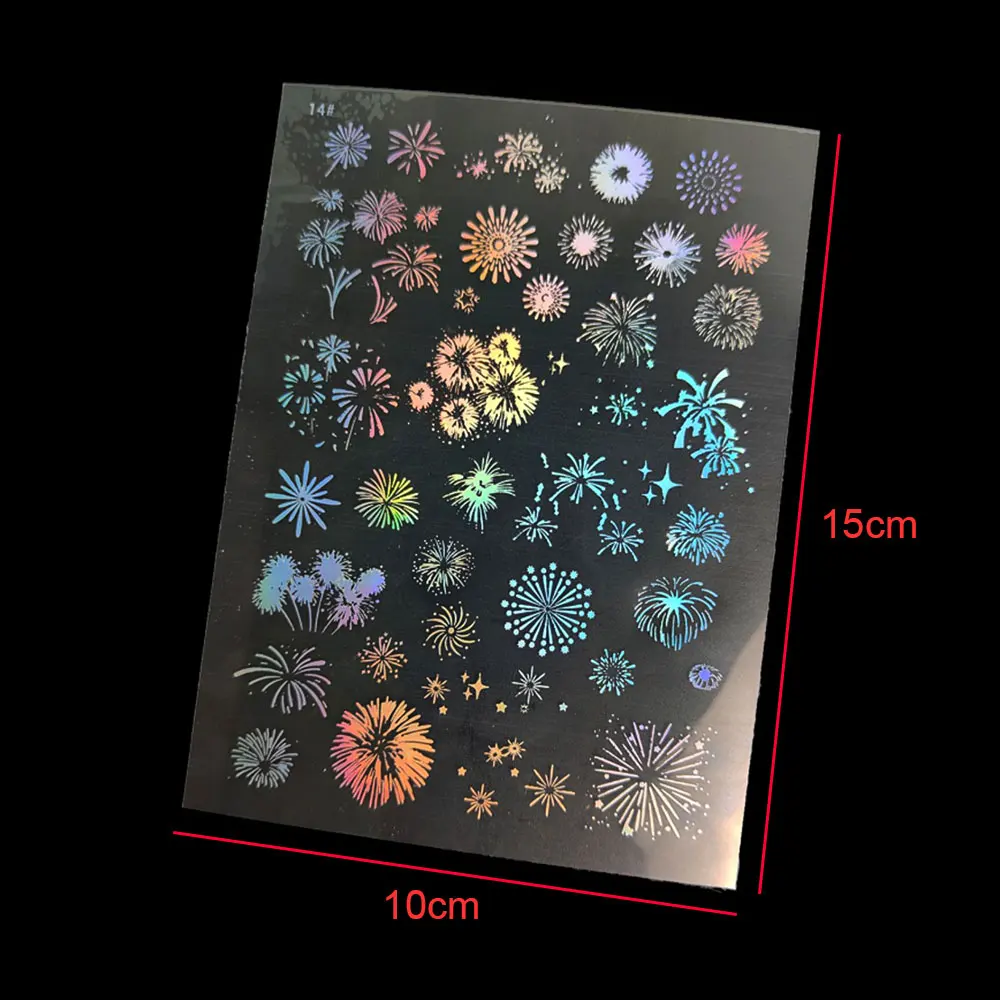 DIY Laser Decorative Sticker 1PC for Resin Silicone Molds Resin Filling 3D Nail Stickers Scrapbook Handmade Decoration for Decorative Stickers Adhesive Stickers