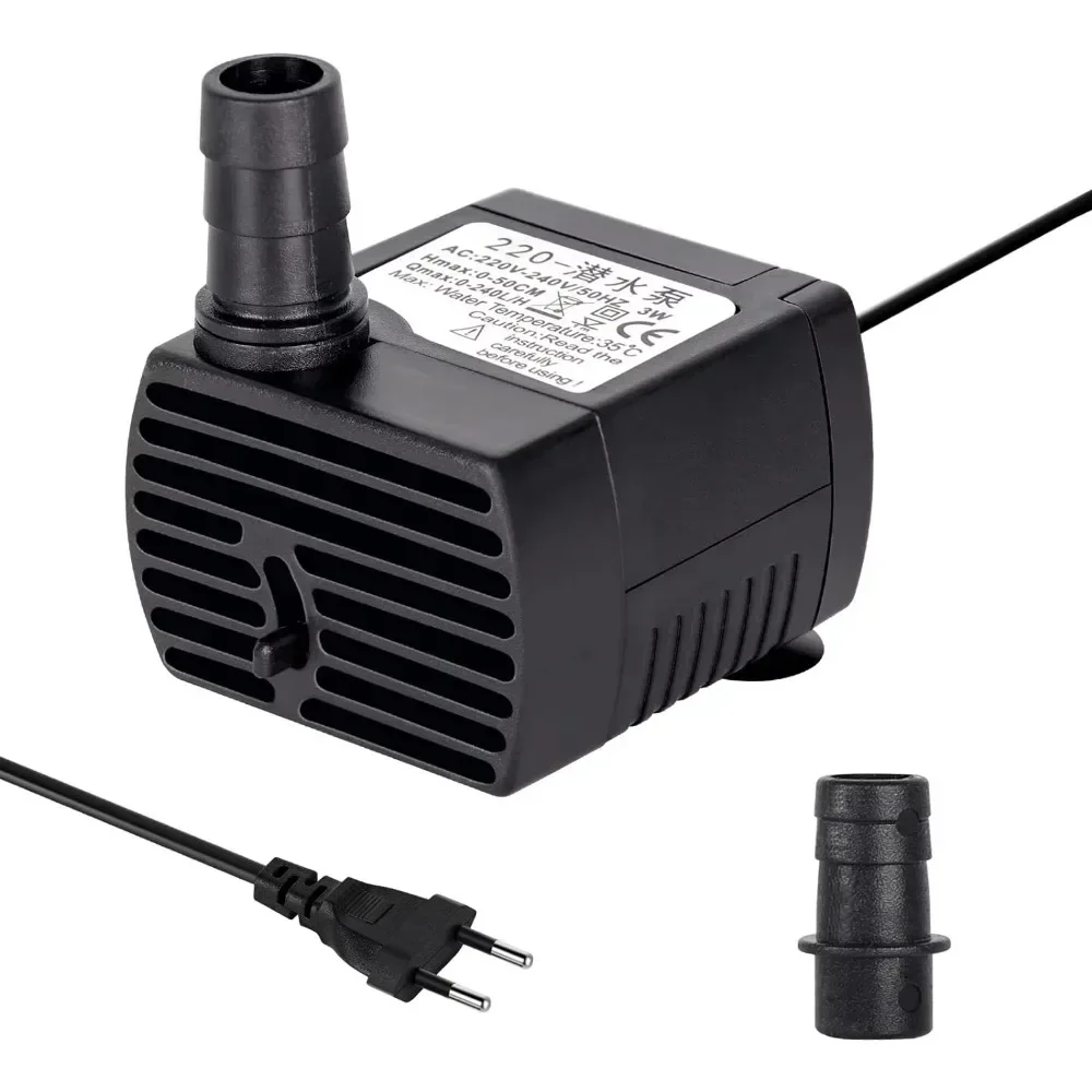3/5/10/15/25W Aquarium Pump Ultra Quiet Submersible Water Fountain Pump Filter Fish Aquariums Pond Fountain Statues Hydroculture water pump aquarium water pump fish tank pump
