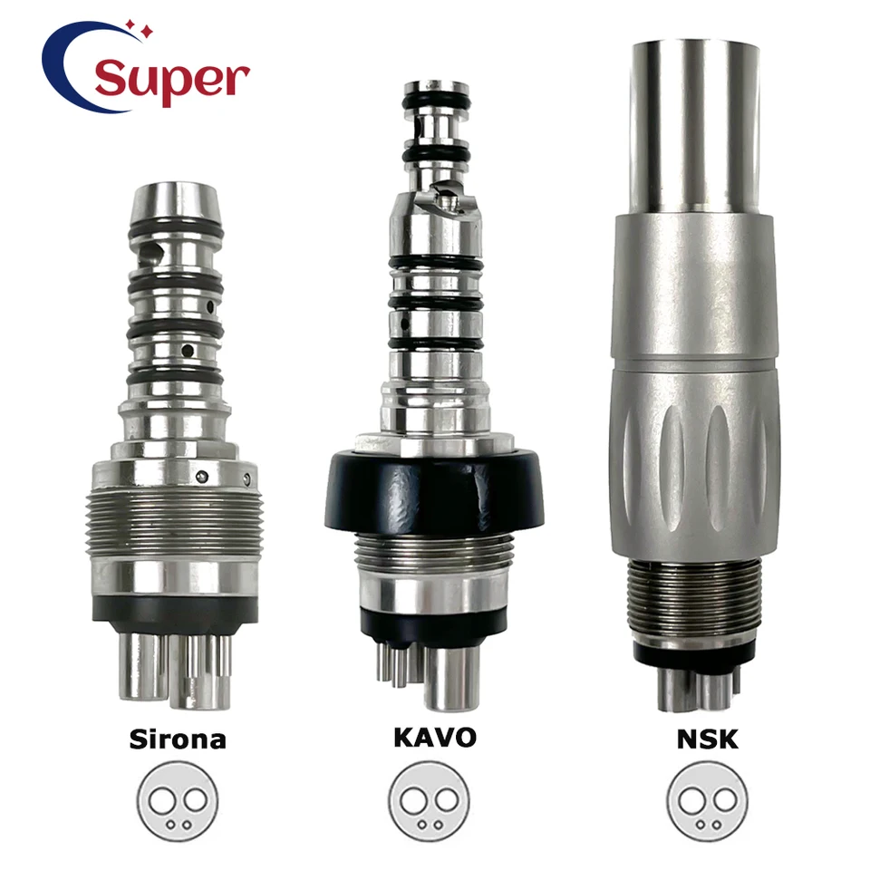 歯科カップリング 4 穴カプラーアダプタ KAVO NSK シロナ高速タービン