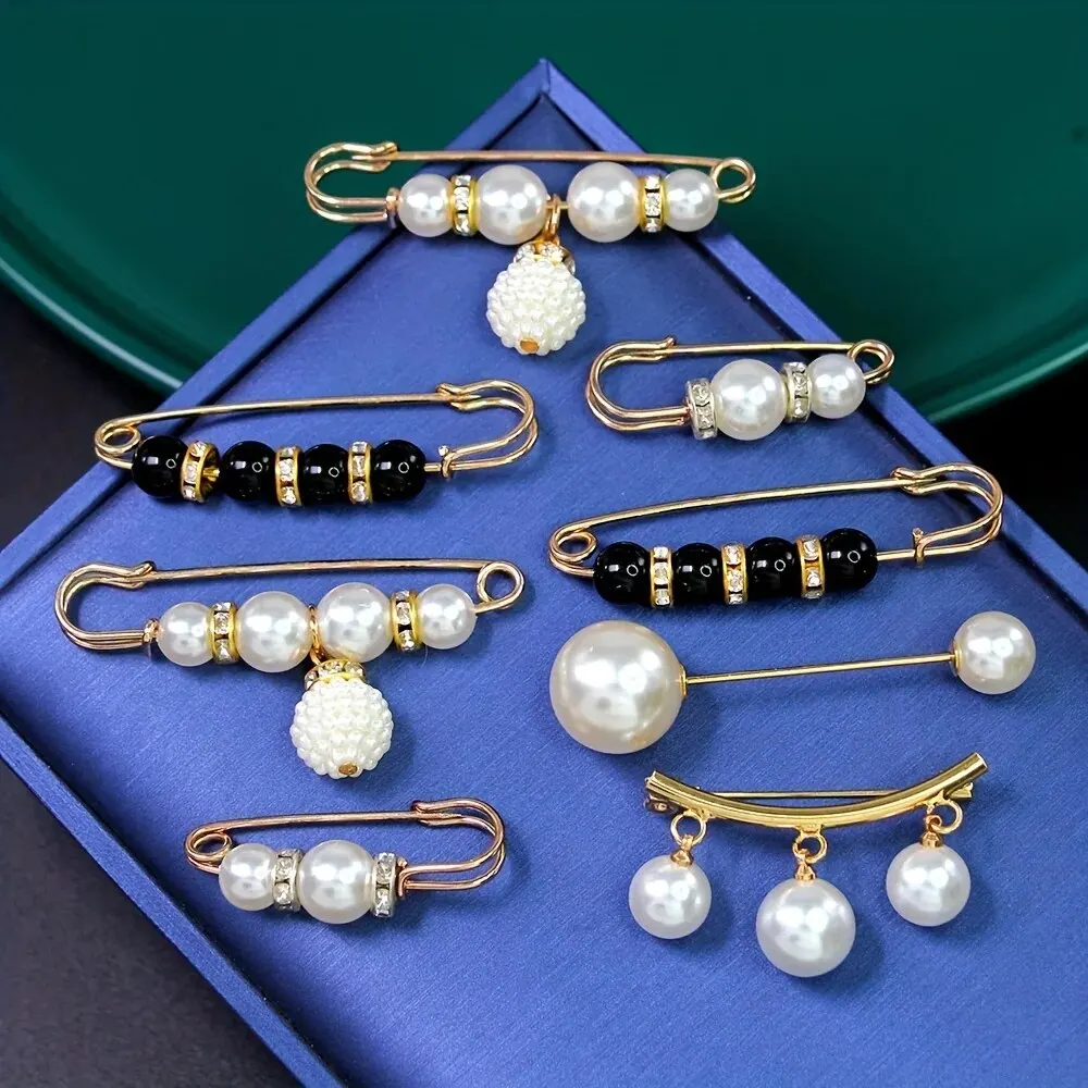 Clothing Brooch Women's Metal Leak Proof 8-Piece Set Flip Corset DIY Accessories