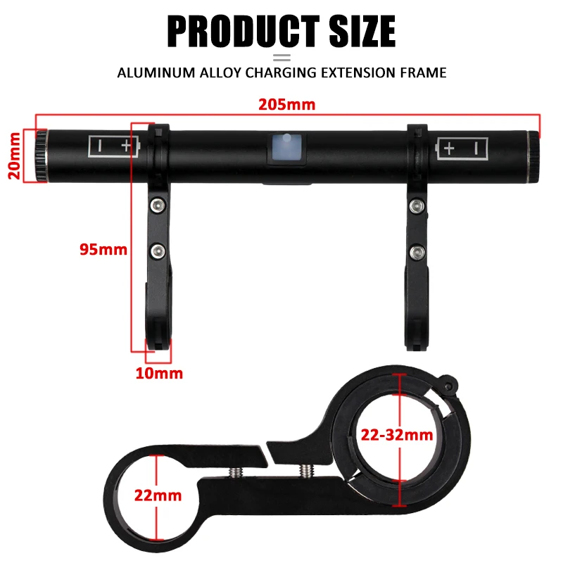 Bicycle Accessories Bicycle Handlebar Bicycle Handlebar Extender Bicycle Handlebar Extension Bicycle Bracket Bicycle Handlebar Extensions Charging Extension Brackets USB Charging Power Function Cycling Equipment Bicycle Extension Stands