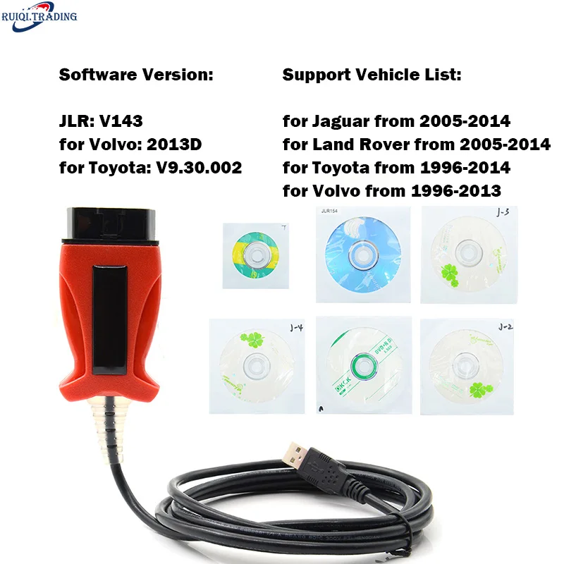 

JLR V143 SDD Mangoose 2013D VIDA Diagnostic tools for Volvo Vida and For TOYOTA TIS Techstream V9.30.002 3 In 1 OBD2 Scanner