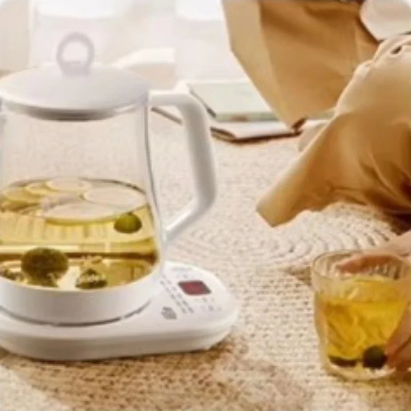 DK124: 1.5L Glass Health Kettle, Flower Tea Electric Pot, TimerControlled Water Boiler, MultiFunction Herbal Brewing Kettle 5