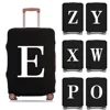 Luggage Protective Cover White Letters Print Travel Accessories Elastic Luggage Dust Trolley Case Apply To 18''-28'' Suitcase 1