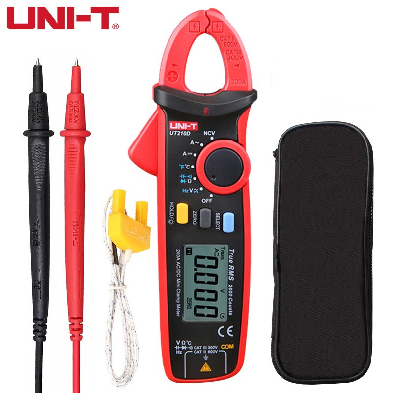 UNI-T UT210D UT210E Clamp Meter NCV  True RMS AC/DC Current Voltage Auto Range VFC Capacitance Non Contact Multimeter