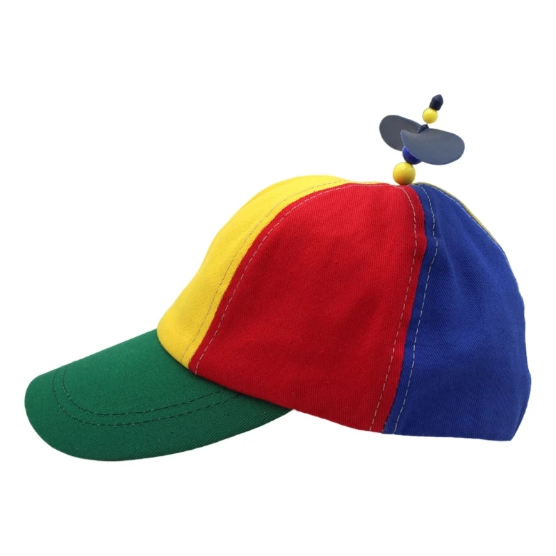 Eye Catching Propeller Baseball Hat Multicolor Helicopter Hat Fancy Dress