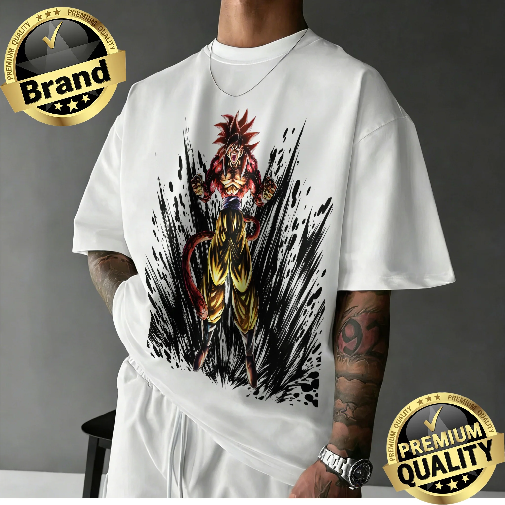 2026 Summer Dragon Ball GT 100 Cotton Oversized T Shirt For Men Kids 