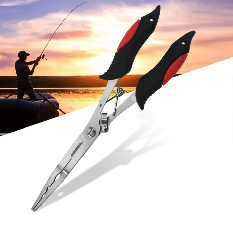 Multifunctional Luya Pliers Stainless Steel Fishing Pliers Fishing  Accessories Fish Mouth Pliers Hook with Rubber Handle - AliExpress